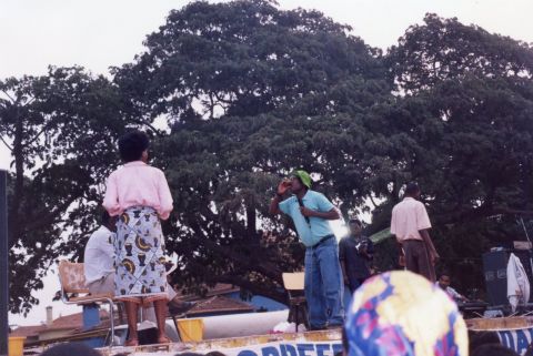 Internally displaced peoples' camp and health promotion project.