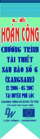 ECHO Post Typhoon Xangsane recovery project