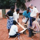 Workshop for building mobility aids for handicapped individuals. 
Workshop for building mobility aids for disabled individuals; run in partnership with the Angola Secretariat of State for Social Affairs (SEAS).